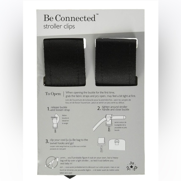 JUJUBE legacy stroller clips Ju-Ju-Be Black and gold NEW - Picture 5 of 5